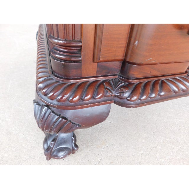 Thomas Chippendale Sypher & Co. 19th Century Mahogany Block Front Chippendale Style Desk For Sale - Image 4 of 12