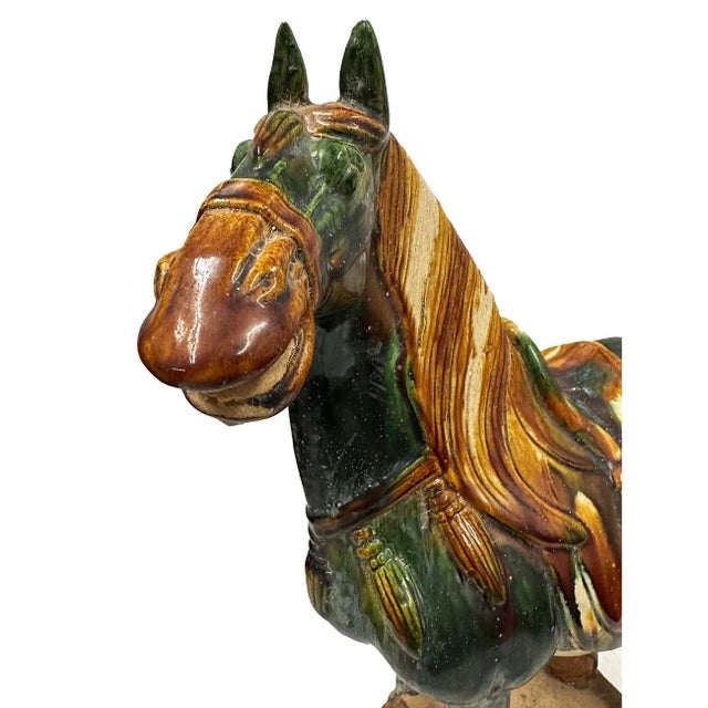 1950s 20th Century Chinese Ceramic Tang San Cai (Tri Color)Horse For Sale - Image 5 of 12