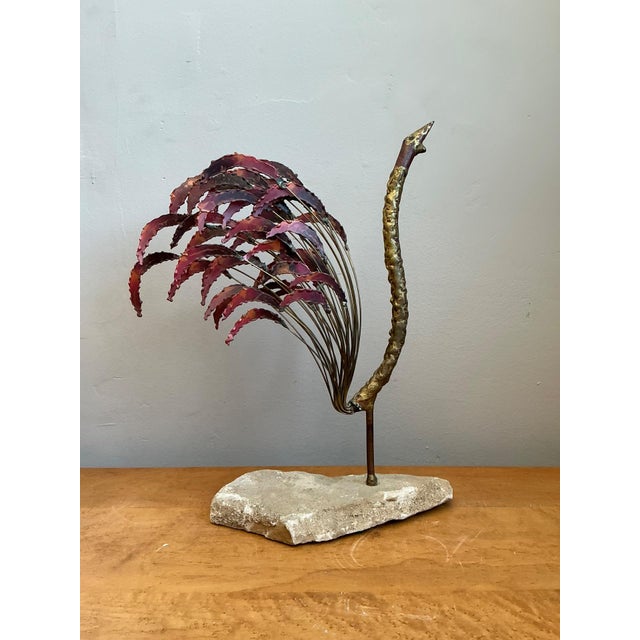 Mid-Century Modern Abstract Metal Rooster Sculpture For Sale - Image 9 of 16