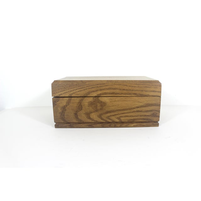 I am a sucker for a beautiful box and this is a beautiful mid century modern style oak wood box with lovely wood grain. It...