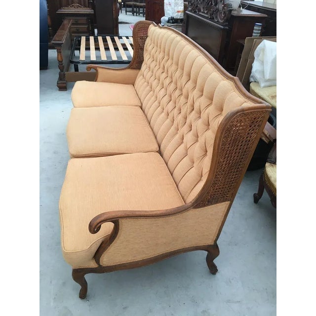 Mid-Century Italian Velvet Sofa in the style of Paolo Buffa, 1950s For Sale - Image 4 of 15