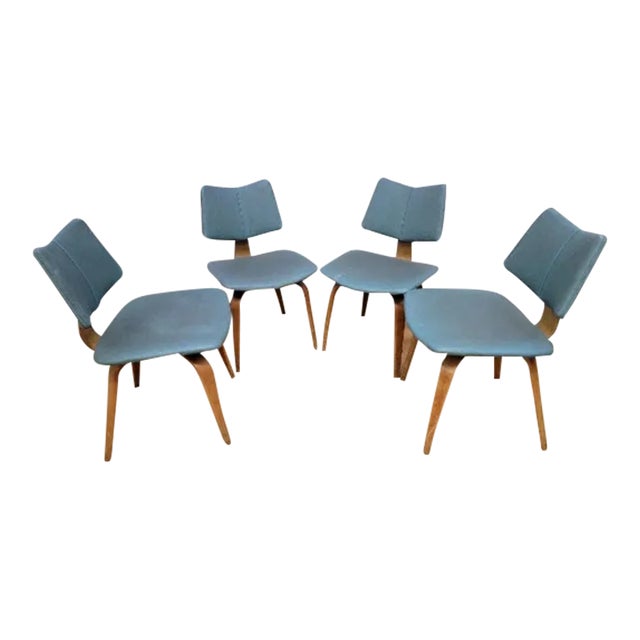 MCM Bentwood Dining Chairs by Thonet for Reupholstery - Set of 4 For Sale