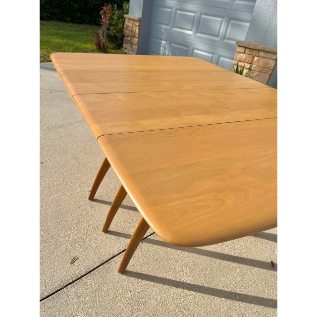 Mid 20th Century Mid Century Modern Extendable Wishbone Dining Table by Heywood Wakefield For Sale - Image 5 of 12