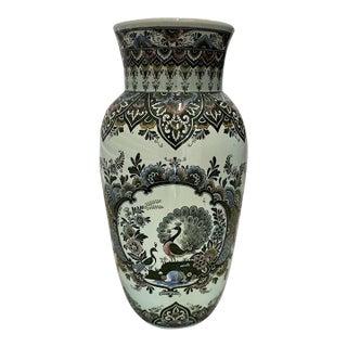 Vintage MCM Villeroy & Boch Mettlach Porcelain Vase For Sale
