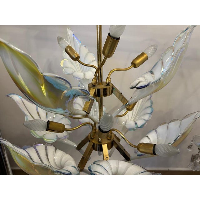 1980s Wings of Freedom Chandelier in Murano Glass by Franco Luce, 1980s For Sale - Image 5 of 15
