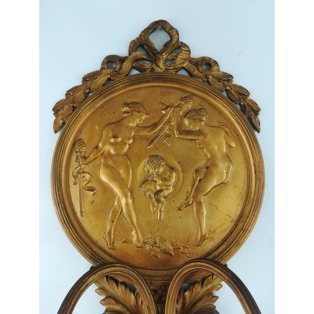 Metal Empire Wall Light with Mythological Motif For Sale - Image 7 of 10