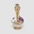 Hand-Painted Floral Porcelain Vase With Gold Handles, 10 Inch For Sale - Image 4 of 7
