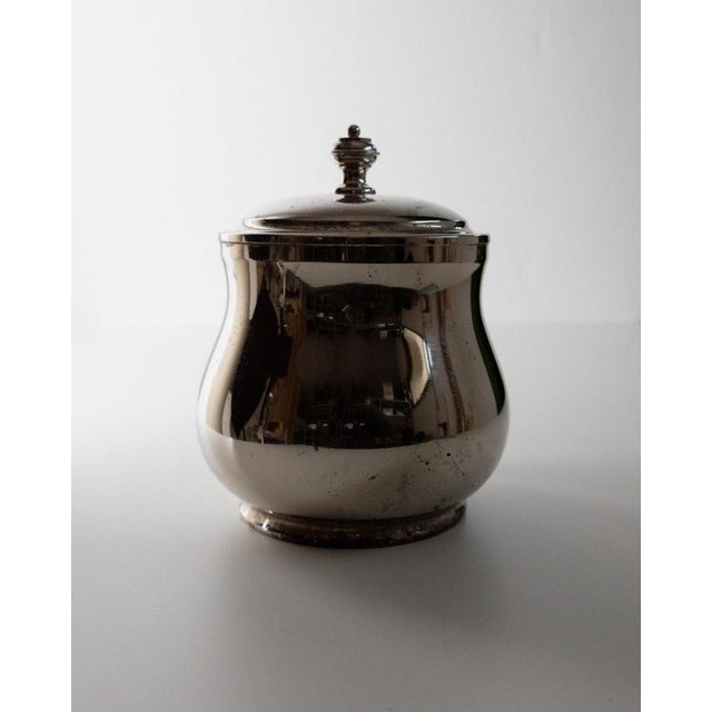 Mid-Century Silver-Plated Glass Ice Bucket with Lid, Italy, 1960s For Sale - Image 6 of 11