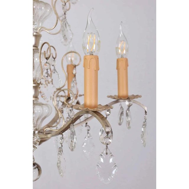 French Provincial Chandelier with Trimmings For Sale - Image 4 of 6