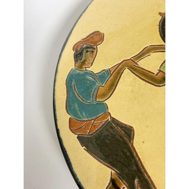 Ceramic Dish with Dancers Decoration, France, 1960s For Sale - Image 9 of 13