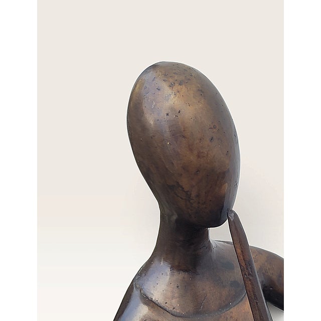 Large Late 20th Century French Bronze Female Flute Player Sculpture For Sale - Image 14 of 18