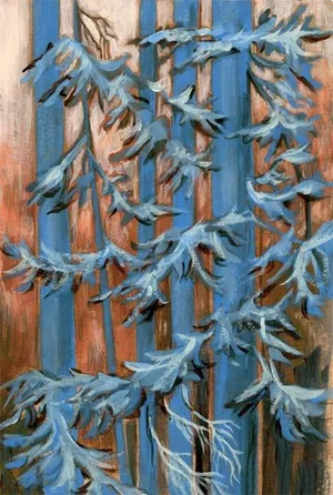 Plein Aire Original Painting, Forest 2, Acrylic Study