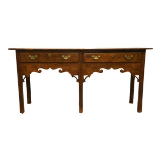 Henredon Folio Twelve Collection Traditional Solid Walnut 58" Accent Sofa Table For Sale