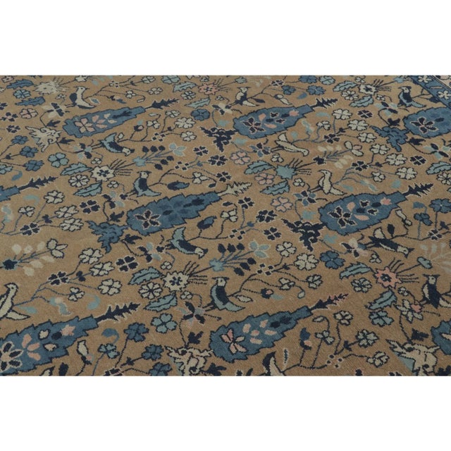 Antique Chinese Ningxia Square Rug Pair With Flora & Fauna Play - Rug & Kilim For Sale In New York - Image 6 of 9