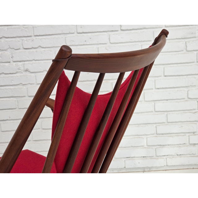 Wood Vintage Danish Rocking Chair by Frank Reenskaug for Bramin, 1960s For Sale - Image 7 of 18