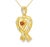 14K Yellow Gold Diamond & Heart-Shaped Red Sapphire Filigree Pendant Add vintage elegance to your collection with this...
