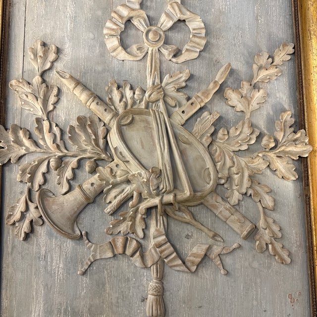 Early 19th Century 19th. C French Louis XVI Musical Attr. Trumeau Mirror For Sale - Image 5 of 8