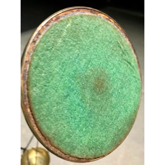 Vintage Solid Brass Scales of Justice Balance With Barley Twist For Sale - Image 10 of 13