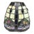 1990s Tiffany Style Slag Glass Lamp Shade Multicolor With Marble Glass For Sale