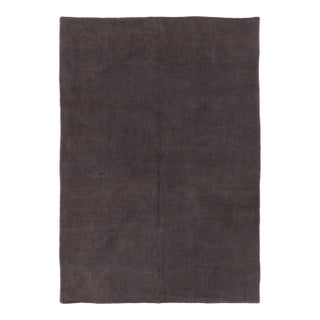 Vintage Anatolian Turkish Solid Rug in Brown Tones - Rug & Kilim For Sale