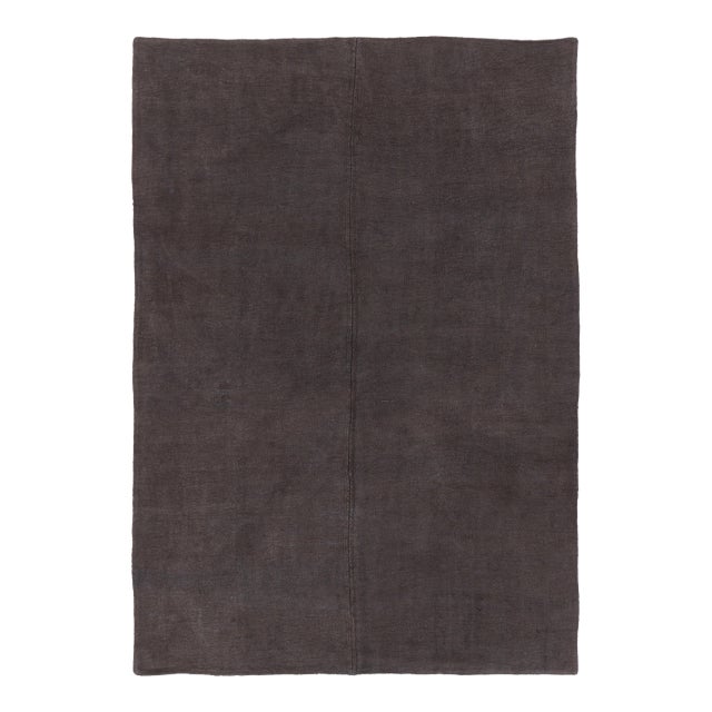 Vintage Anatolian Turkish Solid Rug in Brown Tones - Rug & Kilim For Sale