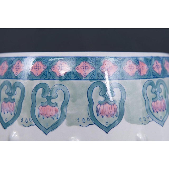 Porcelain Stool with Floral Decor For Sale - Image 11 of 14