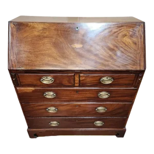 Early 19th Century Irish Early Georgian Inlaid Walnut Secretaire