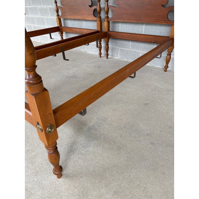 Eldred Wheeler Cannonball Style Twin Maple Poster Bed Frames - A Pair For Sale - Image 10 of 12