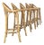 Vintage Rattan and Bamboo Bar Stools by Franco Albini, Italy, 1960s, Set of 6 For Sale