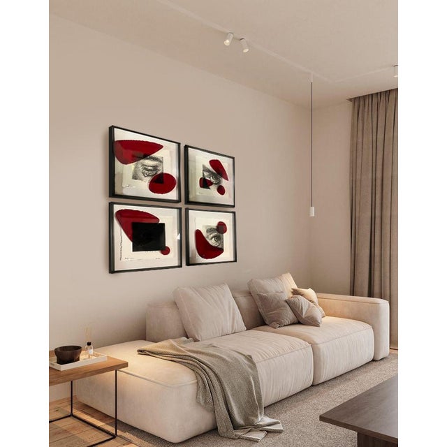 Aldo Michelangeli Mixed Media Works on Paper "Organic Intervention" Set of Four For Sale - Image 9 of 12