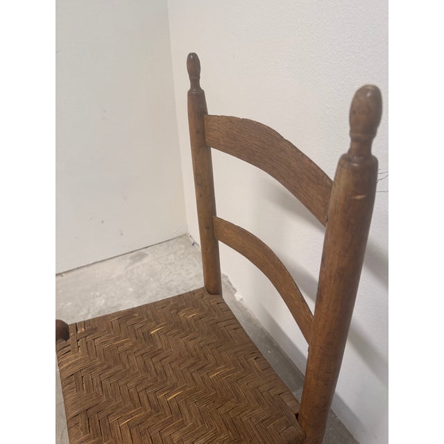 American 19th Century Children’s Ladderback Chair For Sale - Image 3 of 3