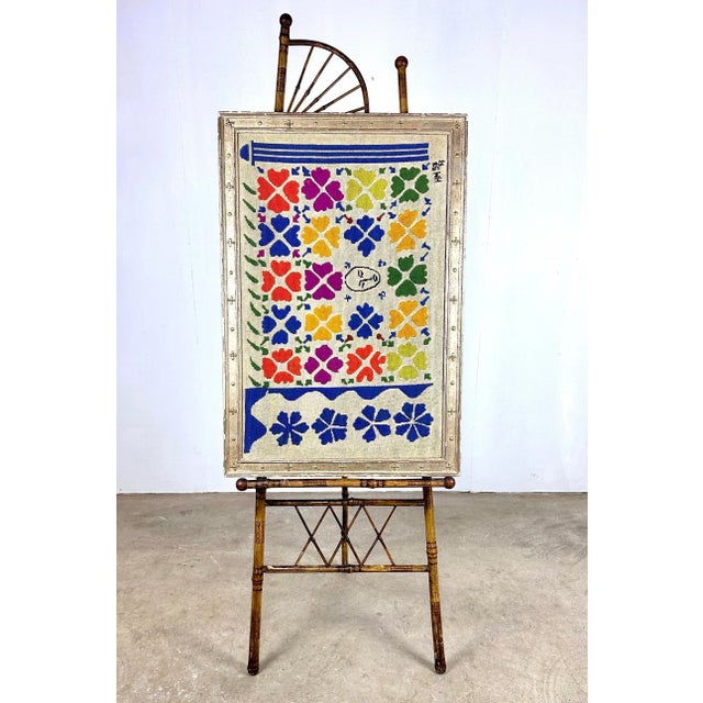 Antique Late 19th Century English Scorched Bamboo Display Easel For Sale - Image 12 of 12