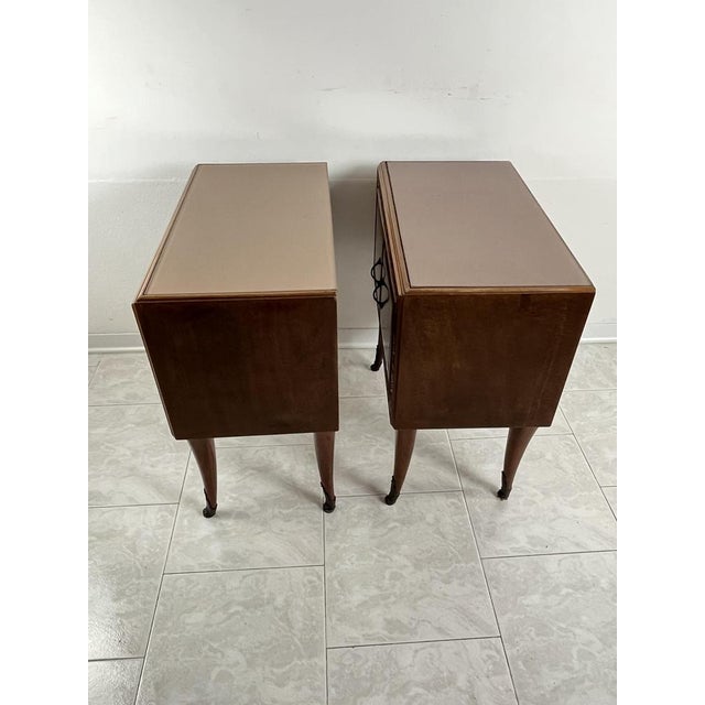 Mid-Century Italian Bedside Tables, 1950s, Set of 2 For Sale - Image 11 of 12