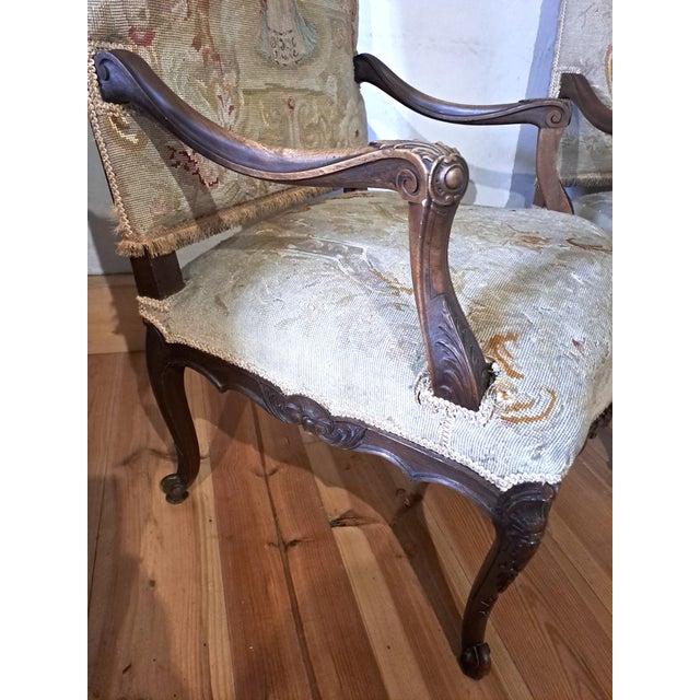 French Chairs in Walnut, 1890, Set of 2 For Sale - Image 4 of 13