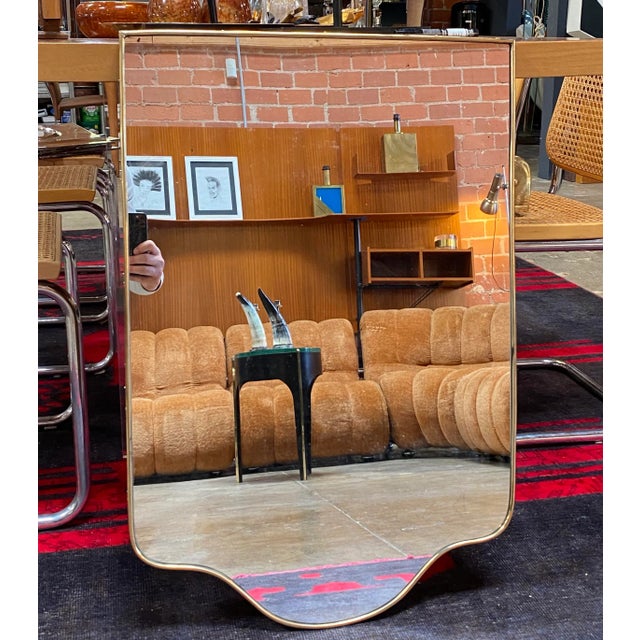 Beautiful and chic Italian Wall mirror made with brass frame. AVAILABLE 2