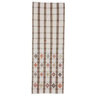 Vintage Turkish Kilim Runner- 2′5″ × 6′9″ For Sale