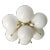 Sakura Polished Brass Glossy White Murano Globe Flush Mount by Fabio LTD For Sale
