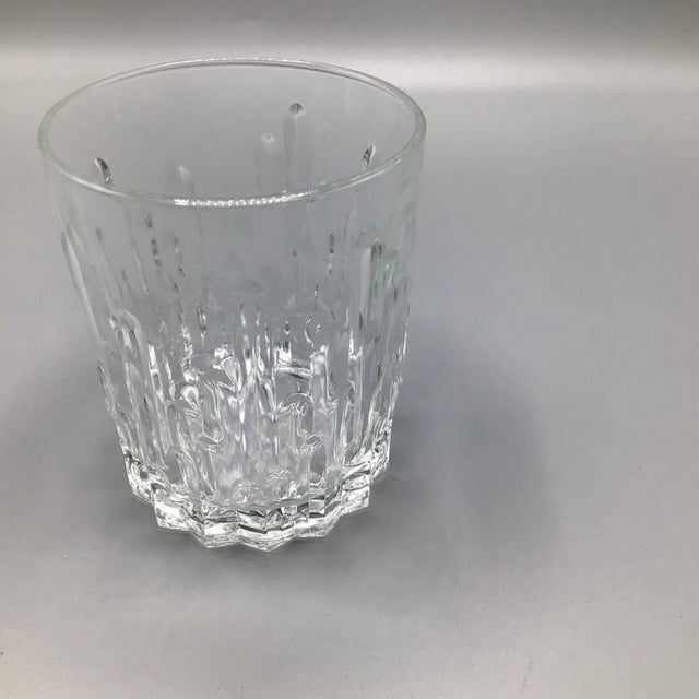 1970s Rare Vintage Italian Crystal Lowball Glasses With Vertical Cut Drip Lines-Set of 11 For Sale - Image 5 of 13