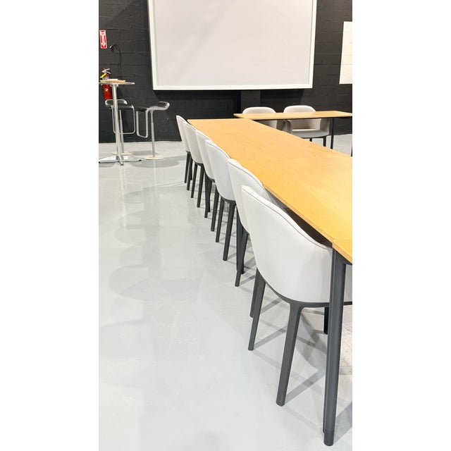 The Softshell Chair by Ronan and Erwan Bouroullec will surprise users with its exceptional comfort: flexible ribs are...