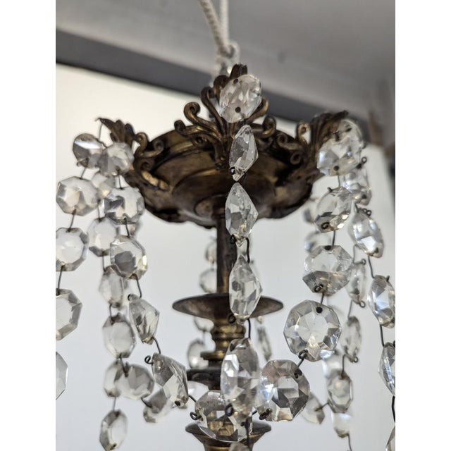 19th Century Crystal and Bronze Chandelier For Sale - Image 6 of 12