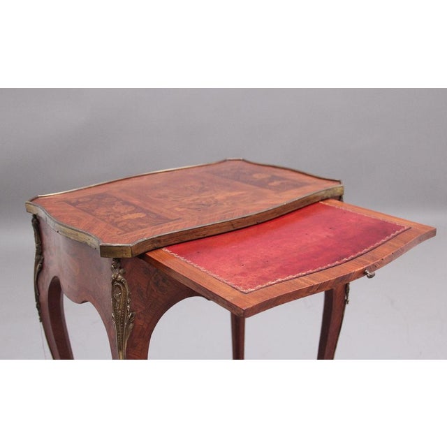 Early 20th Century French Kingwood and Marquetry Side Table, 1910 For Sale - Image 13 of 16