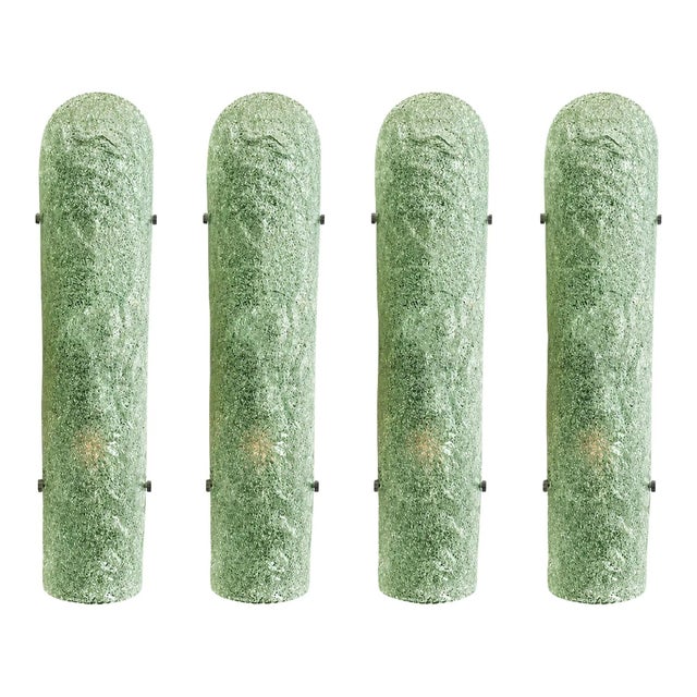 Hammered Green Graniglia Murano Glass Wall Sconces by Simoeng from Simoeng, Set of 4 For Sale - Image 6 of 6