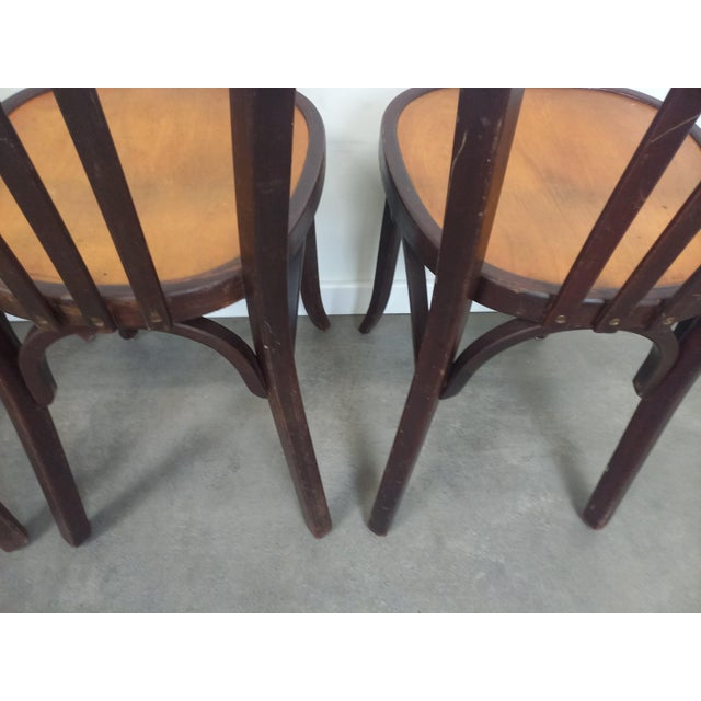 Vintage Bistro Chairs from Baumann, 1950s, Set of 6 For Sale - Image 6 of 18