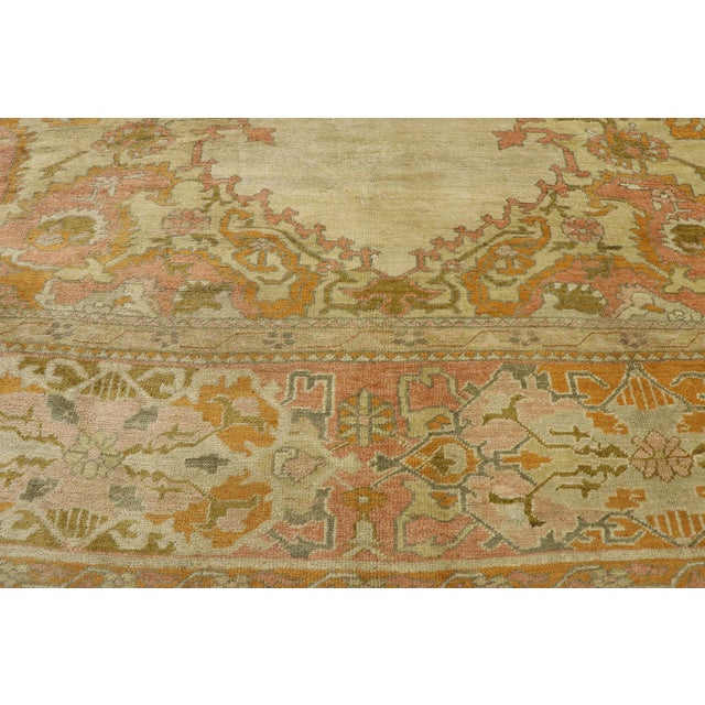 Late 19th Century Late 19th Century Turkish Oushak Rug, 11'08 X 16'00 For Sale - Image 5 of 12