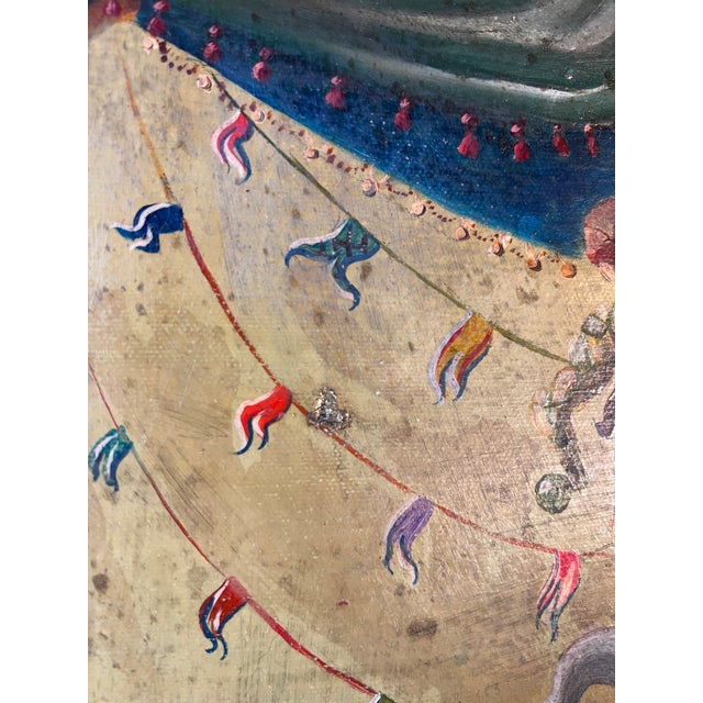 18th-Century Style Chinoiserie Commedia Dell'Arte Oil Painting in the Manner of Andien De Clermont Early 20th Century For Sale - Image 12 of 15