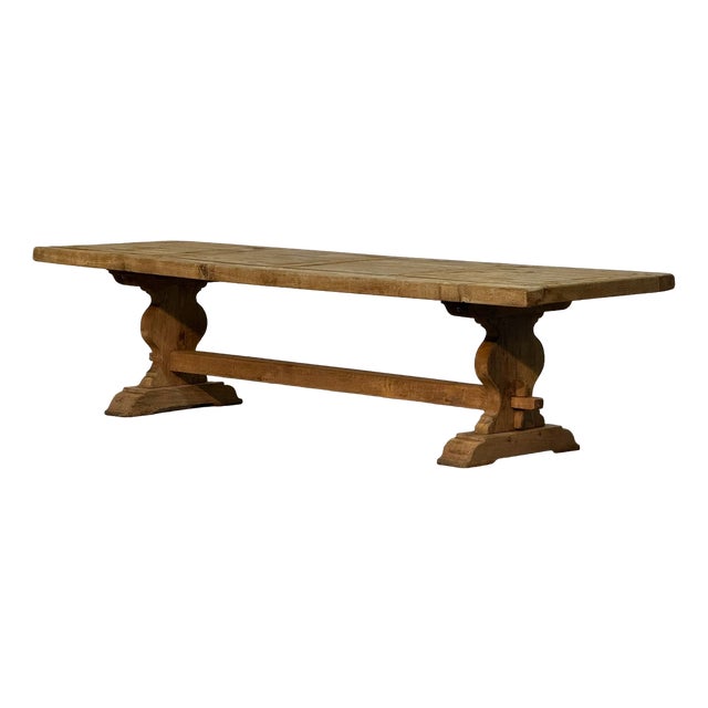French Oak Farmhouse Dining Table, 1929 For Sale