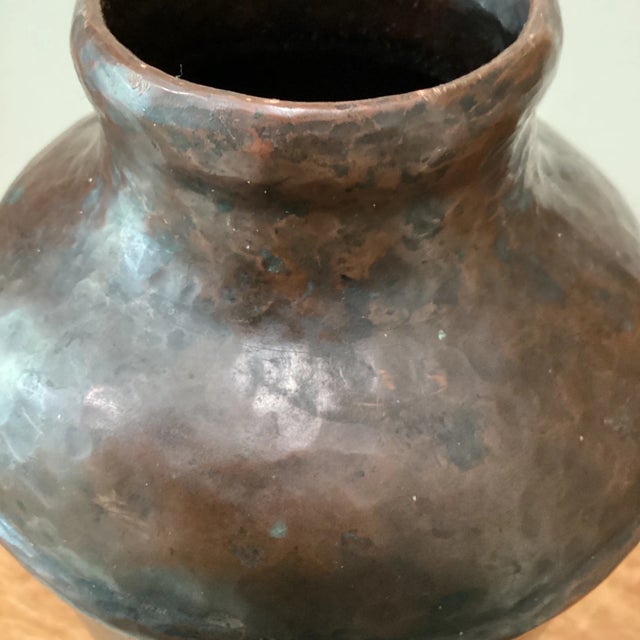 Vintage Arts & Crafts Style Copper Vase For Sale - Image 9 of 13
