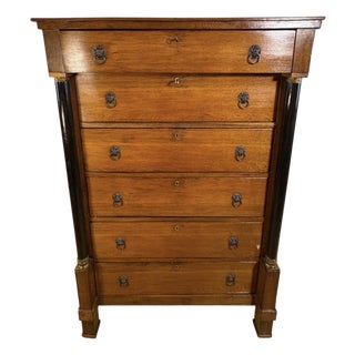 Antique Dutch Empire Oak Chiffonier Chest of Drawers, 1820s For Sale