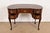1980s Henredon Queen Anne Mahogany Kidney Shaped Desk or Vanity For Sale - Image 5 of 17