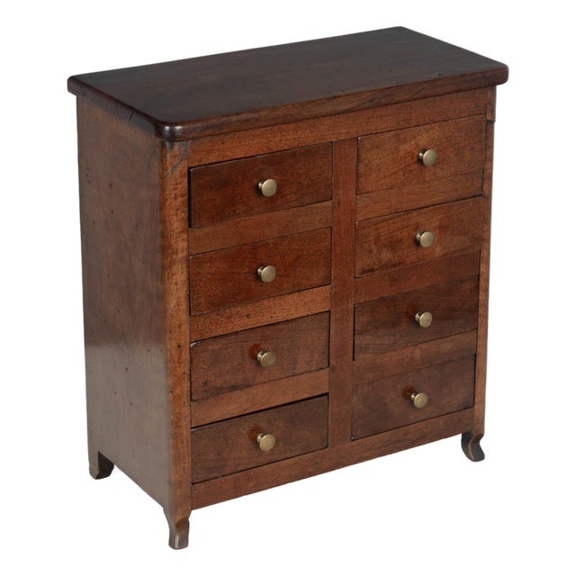 19th Century Miniature Walnut Commode For Sale